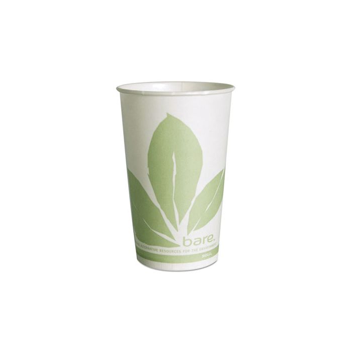 Bare Eco-Forward Paper Cold Cups - 16 oz Green/White
