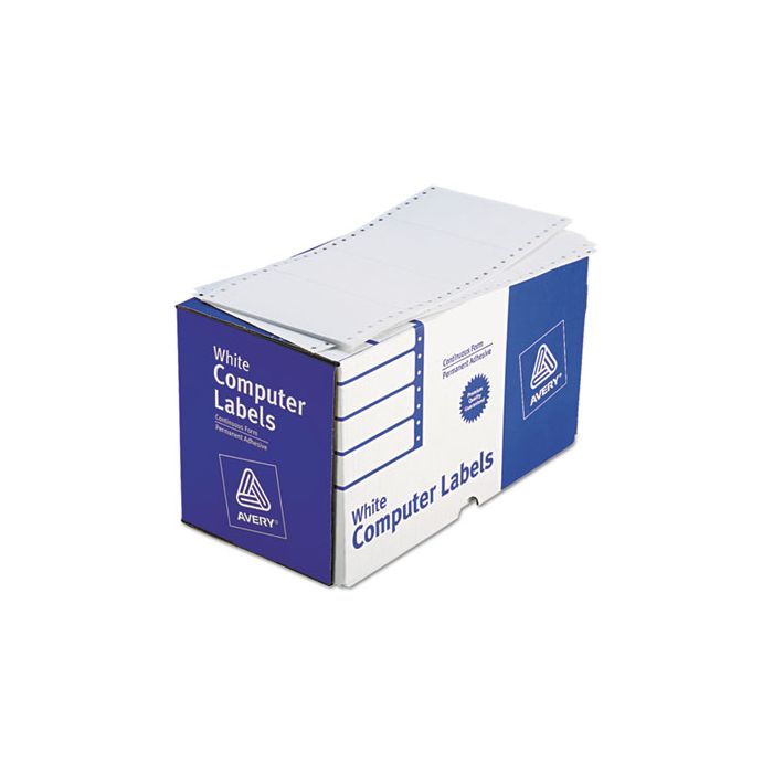 White Dot Matrix Printer Mailing Labels 2.94 x 5