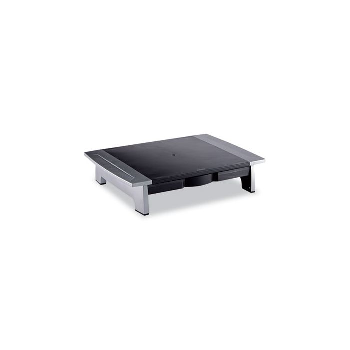 Office Suites Standard Monitor Riser - Black/Silver