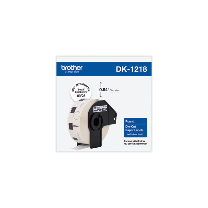Die-Cut Round Paper Labels, 0.94