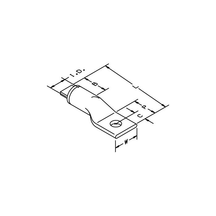 3M Scotchlok Aluminum One Hole Lug 40057, 350 kcmil