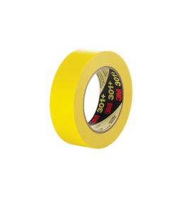 3M&trade; Performance Yellow Masking Tape 301+, 36 mm x 55 m, 6.3 mil, 24 Roll/Case
