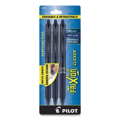 FriXion Clicker Erasable Gel Pen, Retractable, Fine 0.7 mm, Navy Ink, Navy Barrel FriXion Clicker Erasable Gel Pen, Retractable, Fine 0.7 mm, Navy Ink, Navy Barrel