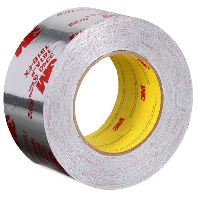 3M™ Foil Tape 3340, Silver, 2 1/2 in x 50 yd, 3.9 mil, 20 rolls per case