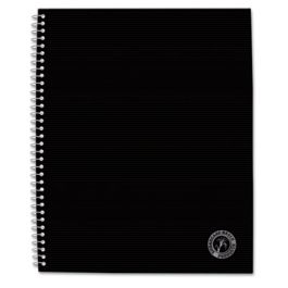 Deluxe Sugarcane Based Notebooks, 1 Subject, Medium/College Rule, Black Cover, 11 x 8.5, 100 Sheets