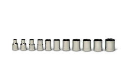11 Pieces—6 Pt. Standard Metric Socket Set, 1/4" Drive Size, 11 Pieces 256