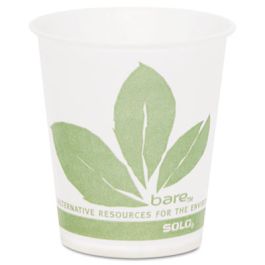 Bare Eco-Forward Paper Cold Cups, 5 oz, Green/White, 100/Sleeve, 30 Sleeves/Carton