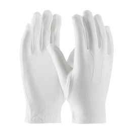 100% Stretch Nylon Dress Glove with Raised Stitching on Back - Open Cuff, White, MENS 130-600WM