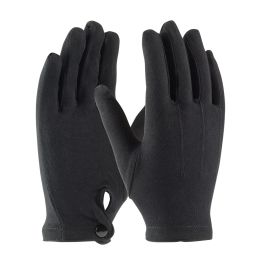 100% Stretch Nylon Dress Glove with Raised Stitching on Back - Snap Closure, Black, MENS 130-650BM