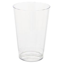 Classic Crystal Plastic Tumblers, 12 oz, Clear, Fluted, Tall, 20 Pack, 12 Packs/Carton