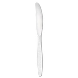 Guildware Extra Heavyweight Plastic Cutlery, Knives, White, Bulk, 1,000/Carton