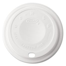 Cappuccino Dome Sipper Lids, Fits 12 oz, White, 1,000/Carton