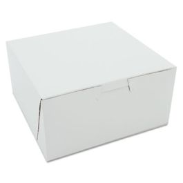 White One-Piece Non-Window Bakery Boxes, 6 x 6 x 3, White, Paper, 250/Carton