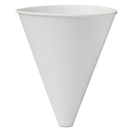 Bare Eco-Forward Treated Paper Funnel Cups, 10 oz, White, 250/Bag, 4 Bags/Carton