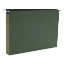 Box Bottom Hanging File Folders, 1" Capacity, Legal Size, Standard Green, 25/Box