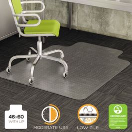 DuraMat Moderate Use Chair Mat for Low Pile Carpet, 46 x 60, Wide Lipped, Clear