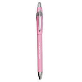 “Write for Hope” Edition FlexGrip Elite Ballpoint Pen, Retractable, Medium 1 mm, Black Ink, Pink Barrel, Dozen