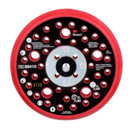 3M Xtract™ Back-up Pad, 89410, 5 in, Hard, Red, 10 ea/Case