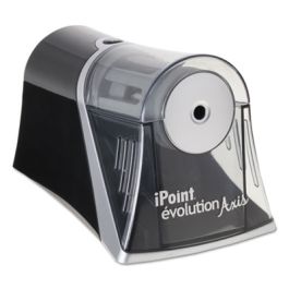iPoint Evolution Axis Pencil Sharpener, AC-Powered, 4.25 x 7 x 4.75, Black/Silver
