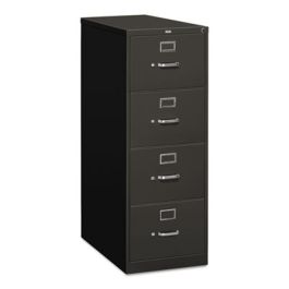 310 Series Vertical File, 4 Legal-Size File Drawers, Charcoal, 18.25" x 26.5" x 52"