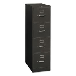 310 Series Vertical File, 4 Letter-Size File Drawers, Charcoal, 15" x 26.5" x 52"