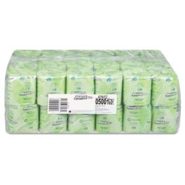 100% Recycled 2-Ply Bath Tissue, Septic Safe, 2-Ply, White, 500 Sheets/Roll, 48 Rolls/Carton