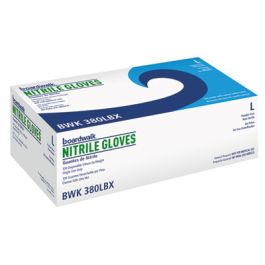 Disposable General-Purpose Nitrile Gloves, Large, Blue, 4 mil, 100/Box