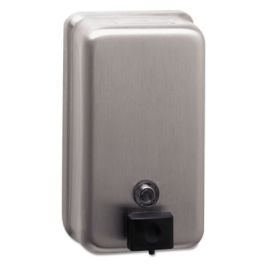 ClassicSeries Surface-Mounted Soap Dispenser, 40 oz, 4.75 x 3.5 x 8.13, Stainless Steel