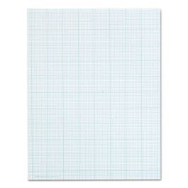 Cross Section Pads, Cross-Section Quadrille Rule (10 sq/in, 1 sq/in), 50 White 8.5 x 11 Sheets