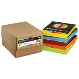 Color Paper - Five-Color Mixed Carton, 24 lb Bond Weight, 8.5 x 11, Assorted, 250 Sheets/Ream, 5 Reams/Carton