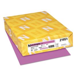 Color Cardstock, 65 lb Cover Weight, 8.5 x 11, Outrageous Orchid, 250/Pack