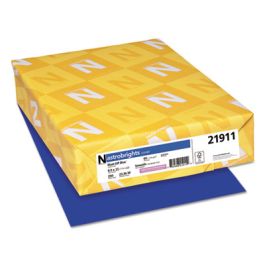 Color Cardstock, 65 lb Cover Weight, 8.5 x 11, Blast-Off Blue, 250/Pack