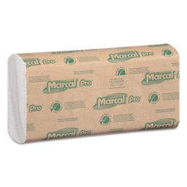 100% Recycled Folded Paper Towels, C-Fold, 12.88 x 10.13, White, 150/Pack, 16 Packs/Carton