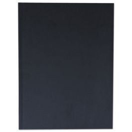 Casebound Hardcover Notebook, 1 Subject, Wide/Legal Rule, Black Cover, 10.25 x 7.63, 150 Sheets