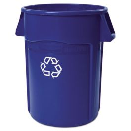Brute Recycling Container, 44 gal, Polyethylene, Blue
