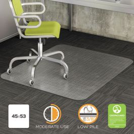 DuraMat Moderate Use Chair Mat for Low Pile Carpet, 36 x 48, Rectangular, Clear