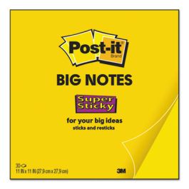 Big Notes, Unruled, 11 x 11, Yellow, 30 Sheets