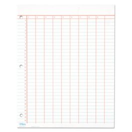 Data Pad with Numbered Column Headings, Data/Lab-Record Format, Wide/Legal Rule, 10 Columns, 8.5 x 11, White, 50 Sheets