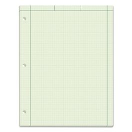 Engineering Computation Pads, Cross-Section Quad Rule (5 sq/in, 1 sq/in), Black/Green Cover, 100 Green-Tint 8.5 x 11 Sheets