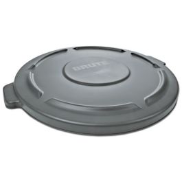 Round Flat Top Lid, for 55 gal Round BRUTE Containers, 26.75" Diameter, Gray