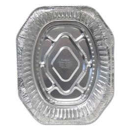 Aluminum Roaster Pans, Extra-Large Oval, 230 oz, 18.5 x 14 x 3.38, Silver, 100/Carton