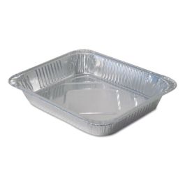 Aluminum Steam Table Pans, Half-Size Medium—104 oz., 2.19" Deep, 10.38 x 12.75, 100/Carton