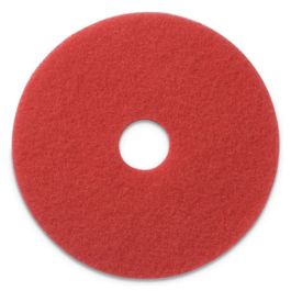 Buffing Pads, 20" Diameter, Red, 5/Carton