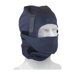 2-Layer Cotton Twill / Fleece Winter Liner with Mouthpiece and FR Treated Outer Shell - Mid Length, Navy, OS 364-ML2FMP
