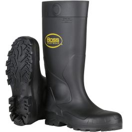 16" Black PVC Steel Toe Boot, Black, 13 382-810/13