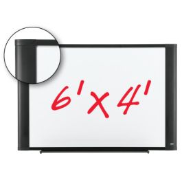 3M™ Melamine Dry Erase Board M7248G, 72 in x 48 in x 1 in (182.8 cm x 121.9 cm x 2.5 cm) Graphite Finish Frame
