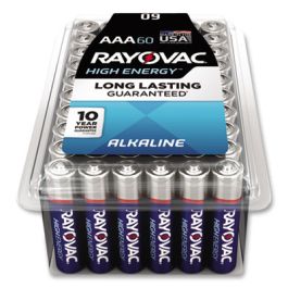 Alkaline AAA Batteries, 60/Pack
