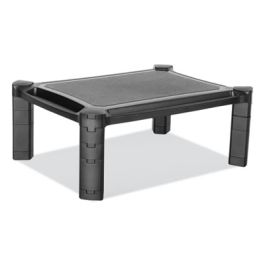 Large Monitor Stand with Cable Management, 12.99" x 17.1" x 6.6", Black, Supports 22 lbs