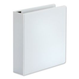 Deluxe Easy-to-Open D-Ring View Binder, 3 Rings, 2" Capacity, 11 x 8.5, White
