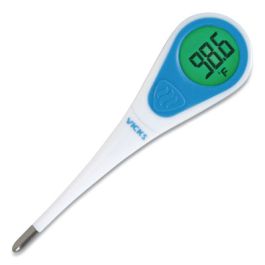 SpeedRead Digital Thermometer with Fever InSight, White/Blue
